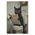 thumbnail image 3 of 1000 Piece Jigsaw Puzzle 20" x 30" Finished Size Black Cat Reading Newspaper On The Toilet 1000 Piece Wooden Puzzle -Challenging Puzzle Perfect for Game Nights, 3 of 8