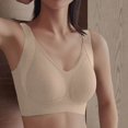 thumbnail image 2 of CAICJ98 Womens Wireless Push Up Bras for Women No Underwire Seamless Full Coverage Supportive T Shirt Everyday Wireless Bralettes for Women Beige,2XL, 2 of 7