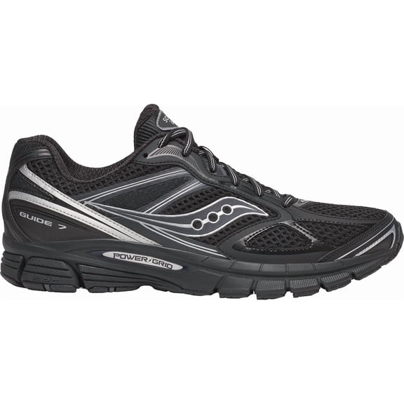 Saucony Men's Guide 7 Running Shoes - Black/Silver