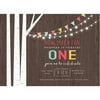 Birch Tree and Lights Standard Birthday Invitation