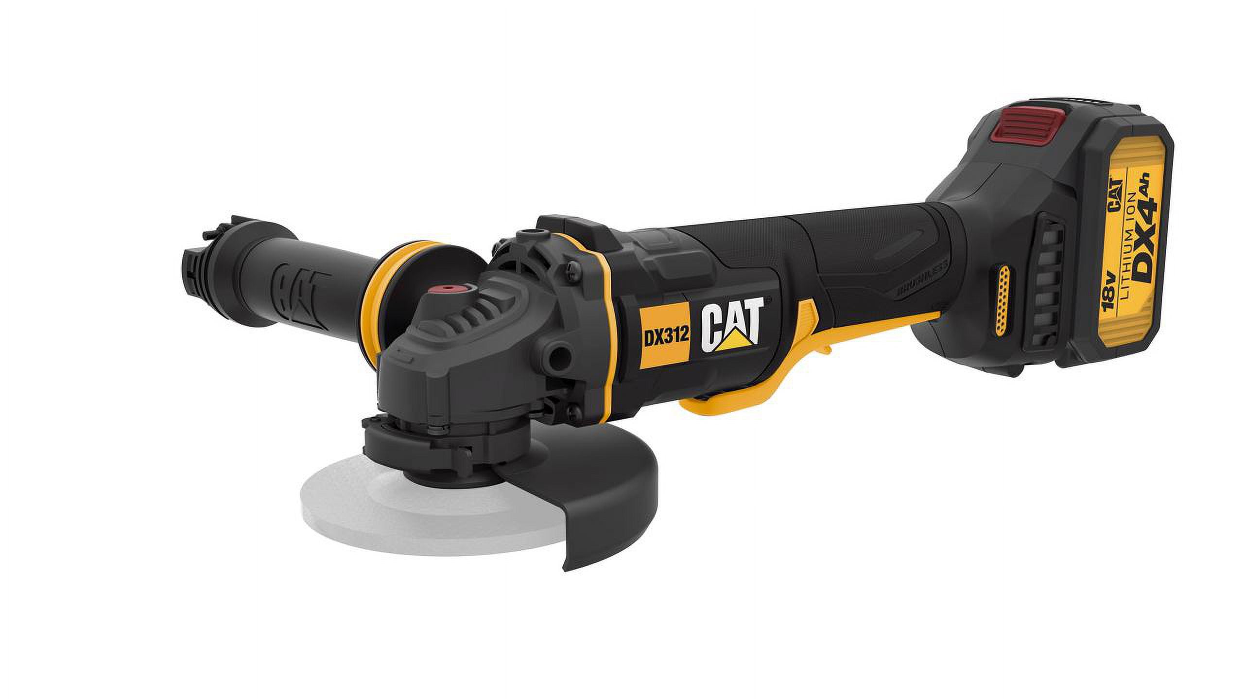 Caterpillar Cat® DX312 18V Cordless 4.5" Brushless Angle Grinder