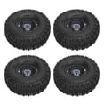 thumbnail image 1 of 4pcs RC Crawler Wheels Hub and Tires Set, Anti Scratch Plastic Aluminum Alloy Wheel Rim Kit for RC Car 120x46mm, 1 of 7