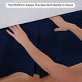 thumbnail image 5 of Dee's Collection Magic Bed Skirt 16 Inch Drop Length 100% Microfiber Fabric Pleated Split Corners (King-Navy Blue), 5 of 6
