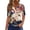 Dark Blue, variant on Women’s Short Sleeve V Neck Top with Butterfly and Star Print Casual Loose Fit Blouse for Everyday Wear Suitable for Spring and Summer Multicolor XL