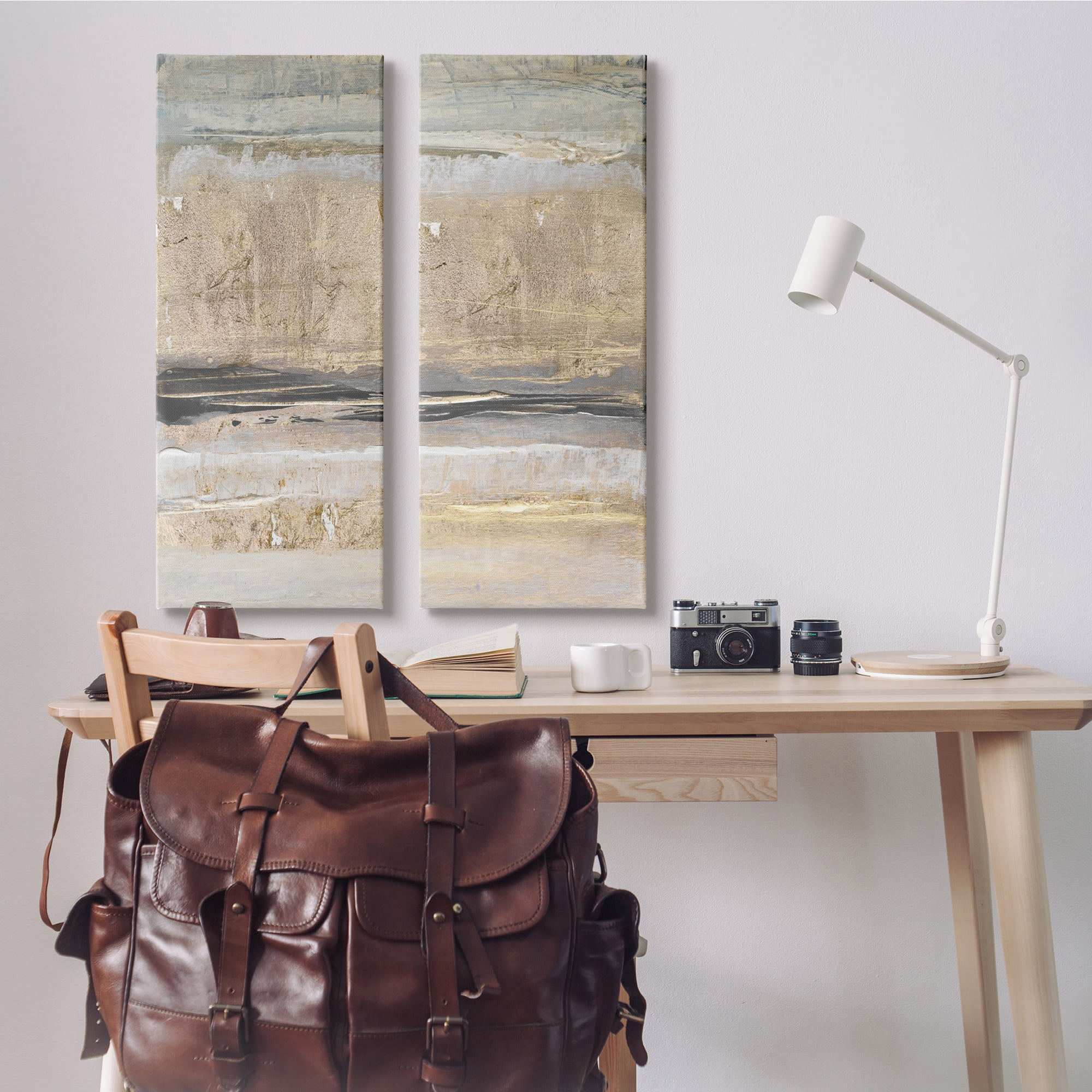 Stupell Industries Abstract Earth Soil Textured Brown Grey Collage,13 x 30, Design by Lanie Loreth