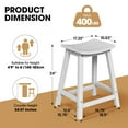 thumbnail image 5 of CIOKEA 24'' Bar Stools set of 2, All-Weather Durable Heavy Duty HDPE Stools with Footrest, Waterproof Patio Seats Modern Bar Height Stools for Indoor/Outdoor, Classic White, 5 of 9