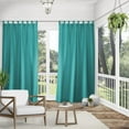 thumbnail image 2 of Exclusive Home Curtains Indoor/Outdoor Solid Cabana Tab Top Curtain Panel Pair, 54x120, Teal, 2 of 11