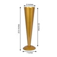 thumbnail image 2 of BalsaCircle Gold 27" Metal Trumpet Flower Vase Centerpiece Wedding Party Catering Decorations, 2 of 8
