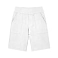 thumbnail image 4 of Bermuda Linen Shorts for Women High Waisted Casual Yoga Shorts Loose Summer Shorts with Pockets, L, 4 of 5