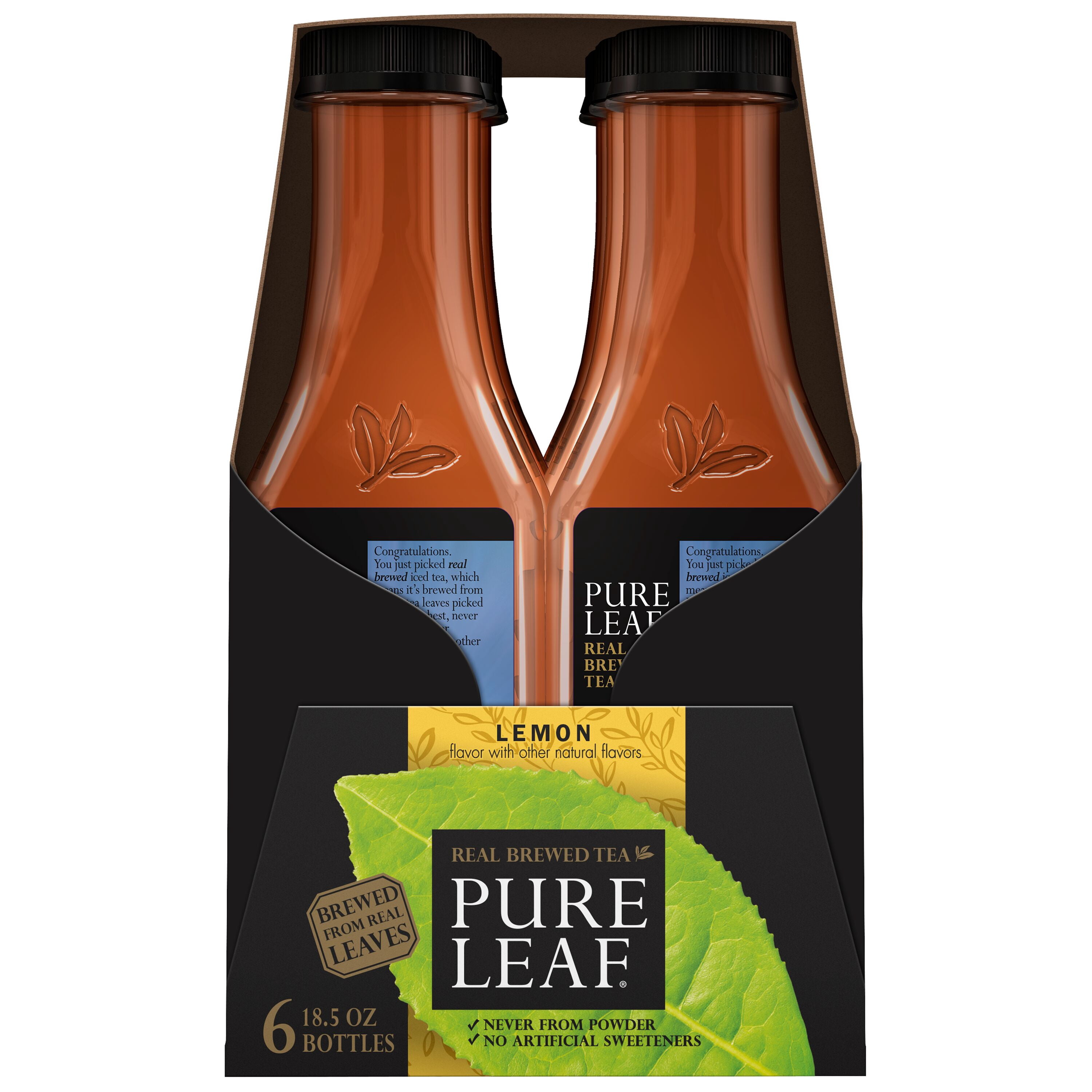Pure Leaf Sweetened Iced Tea, Lemon, 18.5 Fl Oz, 6 Count