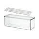 thumbnail image 4 of Organizador de refrigerador, contenedor de almacenamiento de alimentos transparente para artículos diversos, cucharas para verduras Bandeja grande y de drenaje, 4 of 9