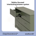 thumbnail image 5 of Storkcraft Brookside 6 Drawer Nursery Double Dresser, Olive, 5 of 13