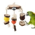 thumbnail image 2 of Yajisi Parrot Knots Blocks Chew Wooden Toys, Pure Natural Colorful Hanging Bird Cage Accessory for Parakeets & Macaws, Multicolor, 3.94 inches / 10 cm, 2 of 8