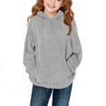 thumbnail image 3 of Rvasteizo Girls Fall Winter Hooded Outerwear Casual Solid Long Sleeve Hoodie ,11T, 3 of 5