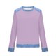 thumbnail image 5 of Camisetas de Manga Larga para las Mujeres Loose Fit Color Sólido Blusa de Cuello Redondo Top Suave Casual, 5 of 6