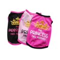 thumbnail image 4 of Camiseta de verano para mascotas, ropa para cachorros, chaleco con estampado de letras de princesa coronada para gatos, camiseta de algodón, disfraces de pug y chihuahua para perros pequeños, 4 of 5