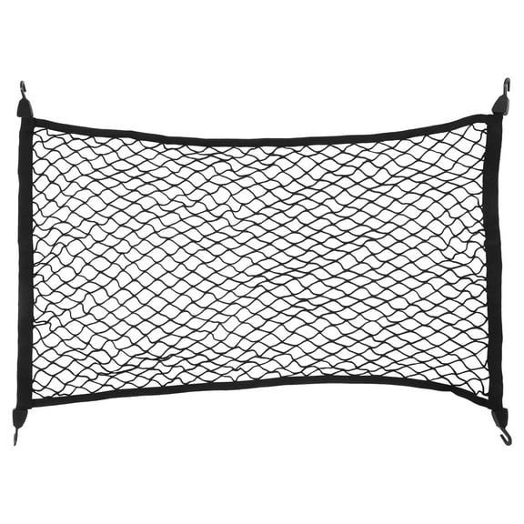 WHAMVOX Car Trunk Mesh Organizer Net Polyester Black 1Pcs 39.4x23.6in