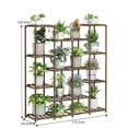 thumbnail image 2 of ColourTree Brown 44.7" x11.6" x 47.5" Plant Stands Indoor Wood Plant Shelf Outdoor Tiered Plant Rack for Multiple Plants Ladder Plant Holder Plant Table, 2 of 6