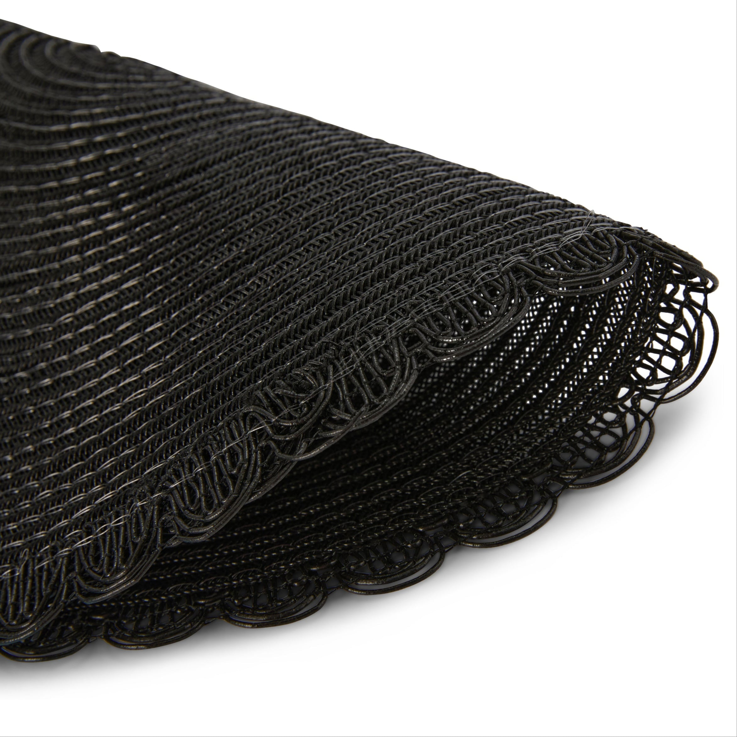 Dainty Home Set of 6 Placemats | Elegant and Durable | 15x15 in Round Woven Non-Slip Washable Place Mats | Tear-Resistant Heat | Resistant Placemats