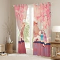 thumbnail image 3 of Erosebridal Cute Capybara Kid Black Out Curtains, Blossoms Floral Curtains Pack of 2 (42x63 Each), 3 of 6