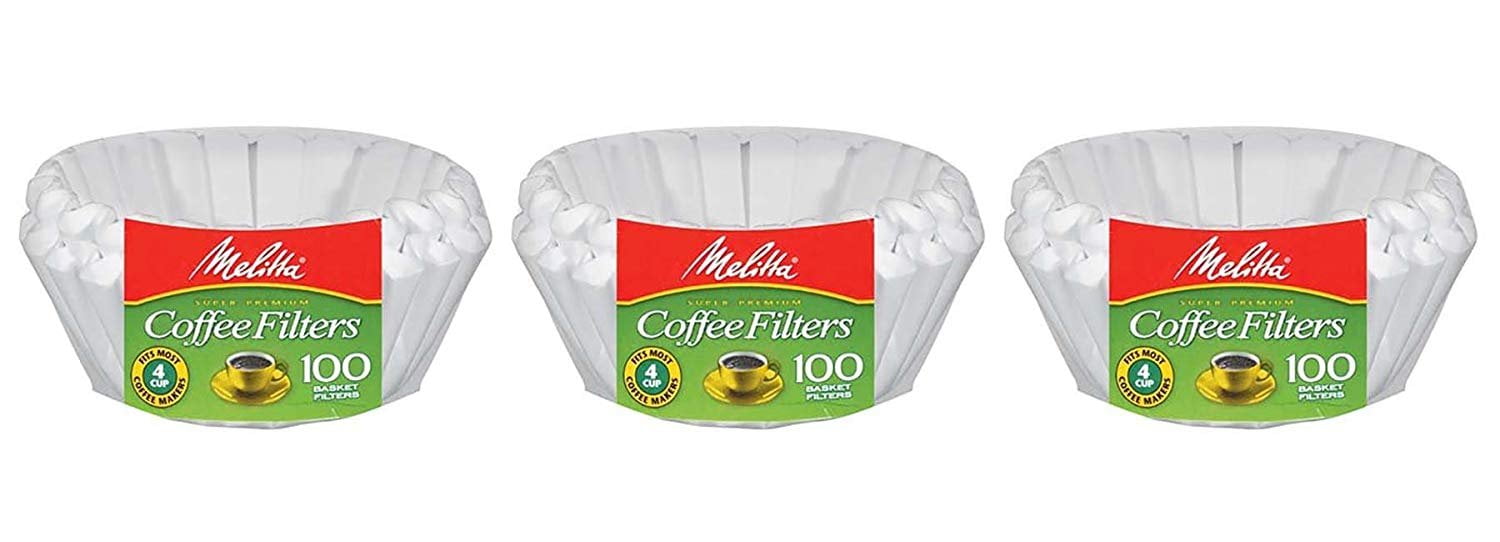 Melitta Junior Basket Coffee Filters White 100 Count 3 pack
