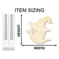 thumbnail image 2 of Unfinished Wood Witch Ghost Shape - Craft - up to 46" 16" / 3/4", 2 of 5