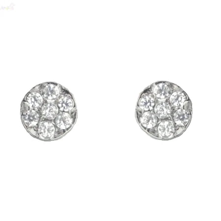 18kt White Gold Czirconia Earring (5mm)