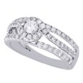 thumbnail image 3 of 14K White Gold Round Solitaire Diamond Bypass Twist Engagement Ring 1.06 Ct., 3 of 5