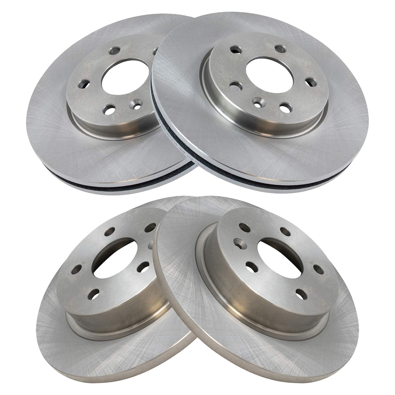 TRQ Front and Rear Brake Rotors Set Fits Select 2011-2015 Chevrolet Cruze 2016 Cruze Limited 2013-2019 Sonic