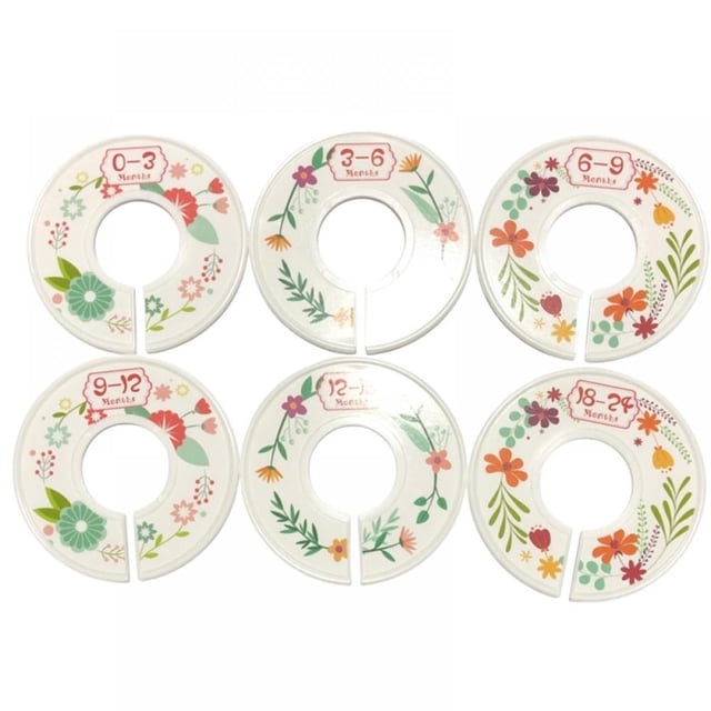 Baby Clothing Segmentation Cards Infant Toddler Closet Divider Baby Boys Girls Wardrobe Classification Sheets Clothing Plastic Divider Rings
