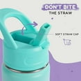 thumbnail image 2 of 12oz Kids Water Bottle for School, Toddler Bottles with Straws, Stainless Steel Vacuum Insulated Water Bottle for Boys&Girls, Leak-Proof, BPA-Free, Purple, 2 of 10