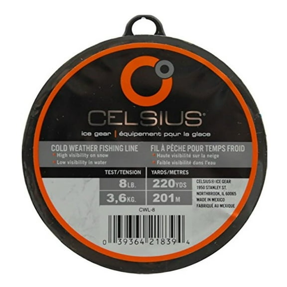 Celsius CWL-8 Cold Weather Monofilament Fishing Line - 220 Yards , 8 Lbs