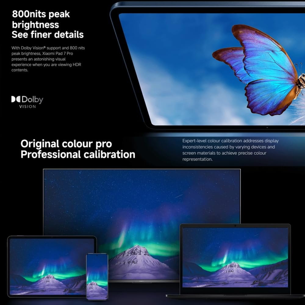 XIAOMI Pad 7 Pro Ai WiFi Version (No Calls or Text) 11.2" 3.2K 144Hz 8850mAh Four Speakers 50 MP (Green, 256GB + 8GB)