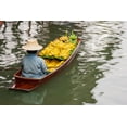 thumbnail image 2 of Haseltine, Tom 18x13 Black Ornate Wood Framed with Double Matting Museum Art Print Titled - Damnoen Saduak Floating Market-Bangkok-Thailand-Woman with boatload of bananas, 2 of 4