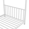 thumbnail image 6 of SESSLIFE Montessori Floor Bed, Twin Size Toddler Floor Bed with Roof and Guardrail, House-Shaped Design, No Box Spring Needed, Toddler Bed Frame for Kids, White, 6 of 7