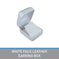 thumbnail image 2 of SSWBasics White Faux Leather Earring Box - Pack of 50, 2 of 7