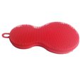 thumbnail image 2 of Matsuzay Cepillo de baño de silicona con forma de calabaza, depurador de platos, cepillo de baño para de cocina, esponjas de limpieza Suministros de limpieza para el hogar rojo, 2 of 3