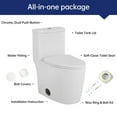 thumbnail image 5 of White Comfort Height One-Piece Toilet 1.1/1.6 GPF Elongated CUPC WaterSense+Soft Close Seat, 5 of 10