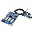 thumbnail image 4 of Kit de expansión PCI-E X1 a 4 PCI-E X16 Yuxing 6 pines Sata azul, 4 of 5