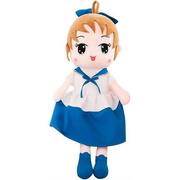 Soft Baby Doll with Clothes, 17.7 Cute Rag Doll Ragdoll Plush Stuffed Toy with Hat Skirt Handmade Princess Plush Toy Baby Girls Sleeping Partner Doll