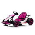 thumbnail image 5 of 24V Electric Go Kart ride on toys for boys girls Age 6+, Rose Pink, 5 of 9