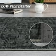 thumbnail image 6 of Geetinfly 10*13FT Area Rugs 1200Gsm 100% Polyester Rug 350Gsm Velvet Weight Pearl Velvet Washed Back Folded Imitation Print Carpet Xm-Modern-Plain Texture Black tone, 6 of 8