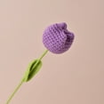 thumbnail image 1 of Tulipán artificial de crochet terminado a mano Flor de loto holandesa, 1 of 6