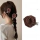 thumbnail image 1 of Elegante horquilla de alta gama con forma de tiburón y pinza para el pelo de plumas negras grandes para mujer, 1 of 6