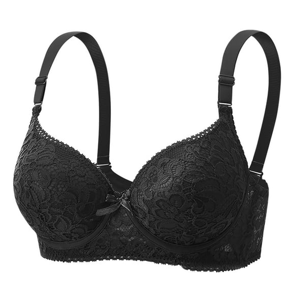 Bras for Women Full Cup Underwire Bras Push Up Bra T-Shirt Bra V Neck Bralettes with Adjustable Strap