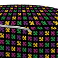 thumbnail image 3 of Green and Purple Pouf Cover with Zipper, Mardi Gras Themed Carnival Art Colorful Fleur de Lis Motif, Soft Decorative Fabric Unstuffed Case, 30" W X 17.3" L, Charcoal Grey Multicolor, by Ambesonne, 3 of 5