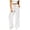 #White 1, variant on Vynhevius Women Wide Leg Pants Solid Drawstring Waist Dual Pockets Pleated Casual Loose Trousers
