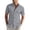 Grey@GC@, variant on CONZONE Mens Buttons Down Shirts Short Sleeve Shirts for Men Trendy Solid Color Slim Soft Lightweight Summer Tops