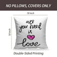 thumbnail image 2 of LALILO Throw Pillow Covers You Love Calligraphy Grunge Calligraphy Cushion Cover 18" x 18", 2297 Pack, 2 of 6