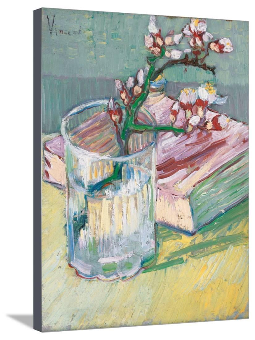 Blossoming Almond Branch in a Glass Vincent Van Gogh Art Print Poster 1888